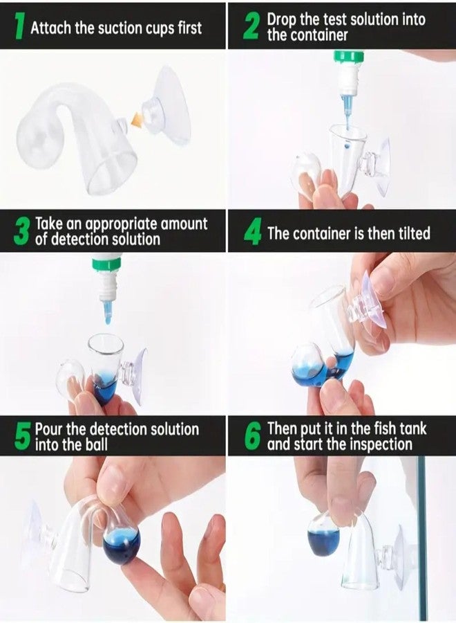 محلول مؤشر ثاني أكسيد الكربون السائل من فاييناتو سعة 15 مل وجهاز مراقبة مؤشر القطرات الزجاجية لأحواض أسماك الزينة - Image 2